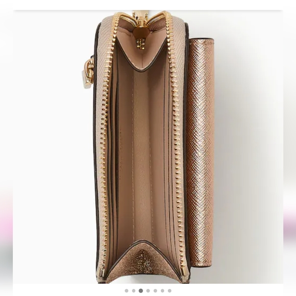 kate spade Bags New Kate Spade Glitter Rose Gold Pink Tinsel Boxed